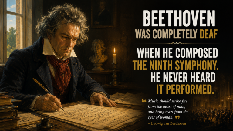 Beethoven Was Completely Deaf When He Composed the Ninth Symphony. He Never Heard It Performed.