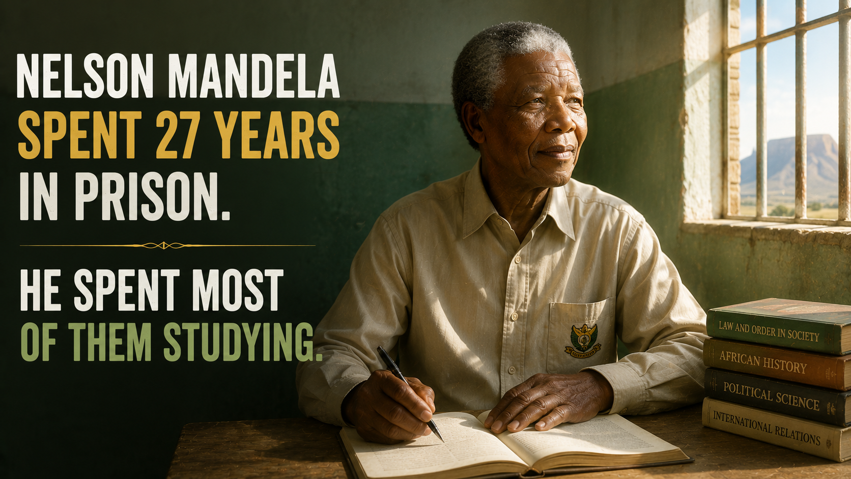 Nelson Mandela Spent 27 Years in Prison. He Spent Most of Them Studying.