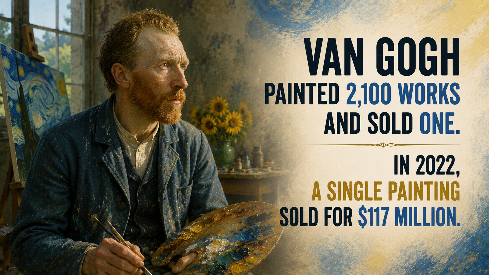 Van Gogh Painted 2,100 Works and Sold One. In 2022, A Single Painting Sold for $117 Million.