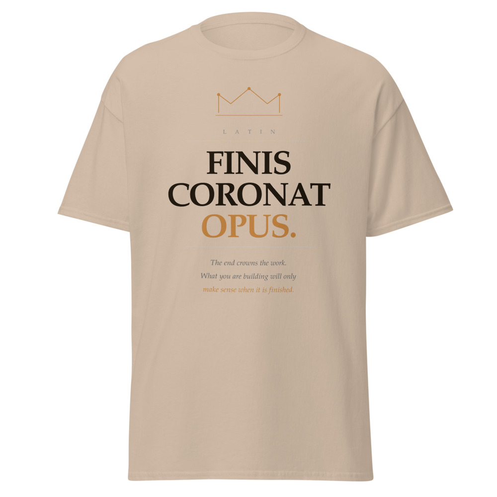 "Finis Coronat Opus." Unisex Tee - Image 2